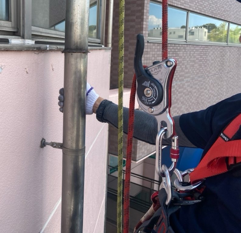 Nマンション/外壁漏水補修/ロープ高所作業